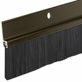 Randall 3' Brown Aluminum Brush Door Sweep For Gap Up To 2" 3 FT BS-330-BR